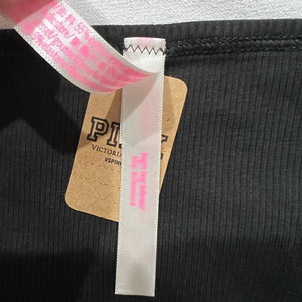 NEW NIP VS PINK victoria secret bikini panty underwear XL black high leg - Picture 4 of 6